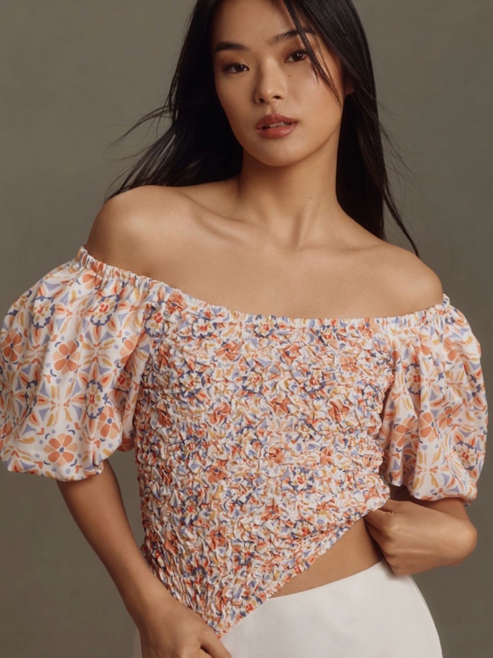 Dolan off-the-shoulder textured top